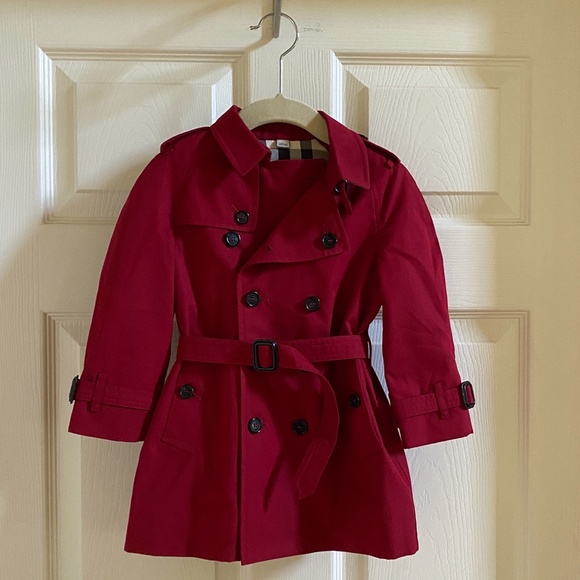 Burberry Red Mini Wiltshire Trenchcoat size 2 - Picture 8 of 16